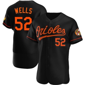 Men's Alexander Wells Baltimore Orioles Authentic Black Alternate Jersey