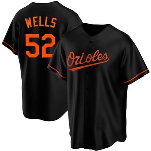 Men's Alexander Wells Baltimore Orioles Replica Black Alternate Jersey