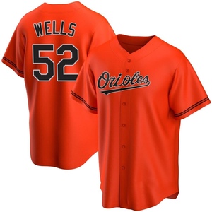 Men's Alexander Wells Baltimore Orioles Replica Orange Alternate Jersey