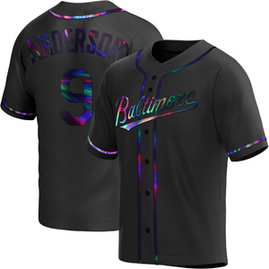 Men's Brady Anderson Baltimore Orioles Replica Black Holographic Alternate Jersey