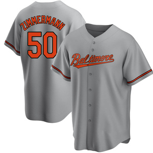 Men's Bruce Zimmermann Baltimore Orioles Replica Gray Road Jersey