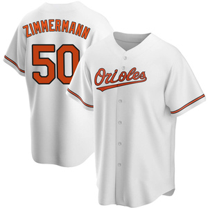 Men's Bruce Zimmermann Baltimore Orioles Replica White Home Jersey