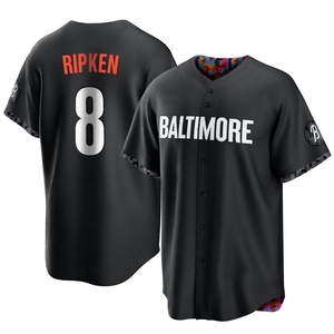 Men's Cal Ripken Baltimore Orioles Replica Black 2023 City Connect Jersey