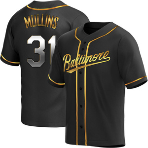 Men's Cedric Mullins Baltimore Orioles Replica Black Golden Alternate Jersey