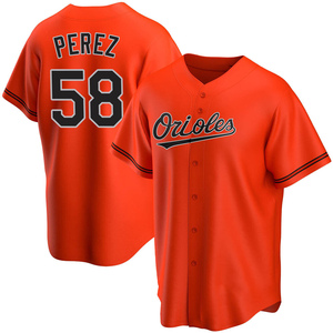 Men's Cionel Perez Baltimore Orioles Replica Orange Alternate Jersey