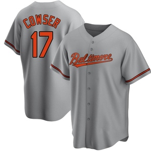 Men's Colton Cowser Baltimore Orioles Replica Gray Road Jersey