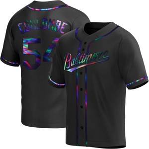 Men's Danny Coulombe Baltimore Orioles Replica Black Holographic Alternate Jersey