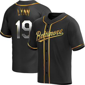 Men's Fred Lynn Baltimore Orioles Replica Black Golden Alternate Jersey