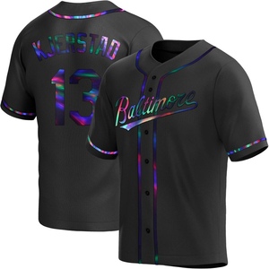 Men's Heston Kjerstad Baltimore Orioles Replica Black Holographic Alternate Jersey