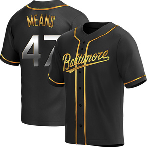 Men's John Means Baltimore Orioles Replica Black Golden Alternate Jersey