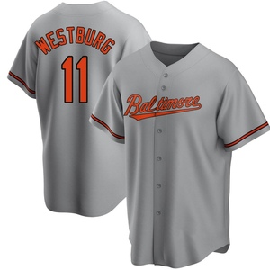 Men's Jordan Westburg Baltimore Orioles Replica Gray Road Jersey