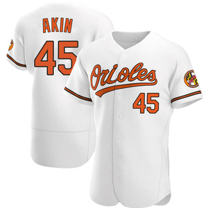 Men's Keegan Akin Baltimore Orioles Authentic White Home Jersey