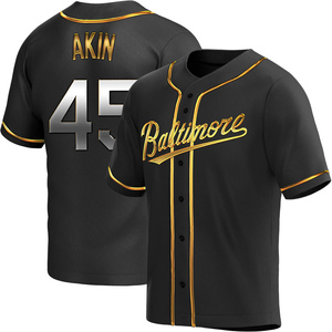 Men's Keegan Akin Baltimore Orioles Replica Black Golden Alternate Jersey