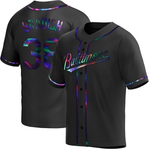 Men's Kyle Bradish Baltimore Orioles Replica Black Holographic Alternate Jersey