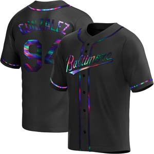 Men's Luis Gonzalez Baltimore Orioles Replica Black Holographic Alternate Jersey