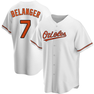 Men's Mark Belanger Baltimore Orioles Replica White Home Jersey