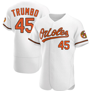 Men's Mark Trumbo Baltimore Orioles Authentic White Home Jersey