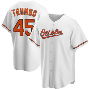 Men's Mark Trumbo Baltimore Orioles Replica White Home Jersey