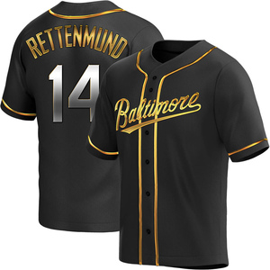 Men's Merv Rettenmund Baltimore Orioles Replica Black Golden Alternate Jersey