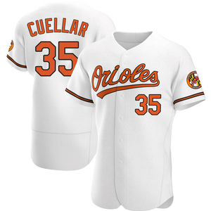 Men's Mike Cuellar Baltimore Orioles Authentic White Home Jersey