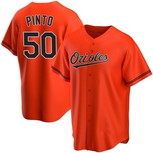 Men's Rene Pinto Baltimore Orioles Replica Orange Alternate Jersey