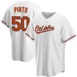 Men's Rene Pinto Baltimore Orioles Replica White Home Jersey