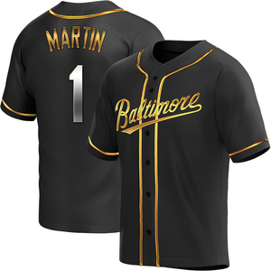 Men's Richie Martin Baltimore Orioles Replica Black Golden Alternate Jersey