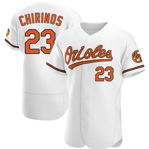 Men's Robinson Chirinos Baltimore Orioles Authentic White Home Jersey