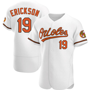 Men's Scott Erickson Baltimore Orioles Authentic White Home Jersey