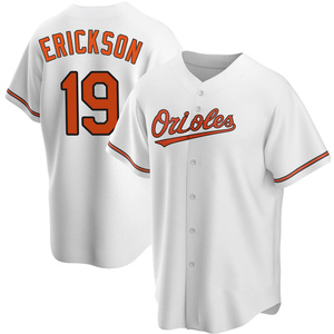 Men's Scott Erickson Baltimore Orioles Replica White Home Jersey