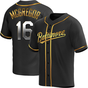 Men's Scott Mcgregor Baltimore Orioles Replica Black Golden Alternate Jersey