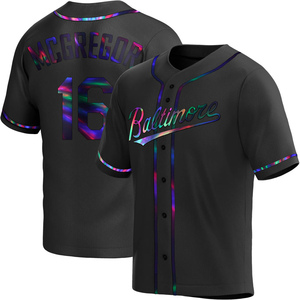 Men's Scott Mcgregor Baltimore Orioles Replica Black Holographic Alternate Jersey