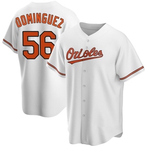 Men's Seranthony Dominguez Baltimore Orioles Replica White Home Jersey