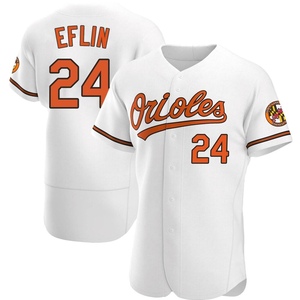 Men's Zach Eflin Baltimore Orioles Authentic White Home Jersey