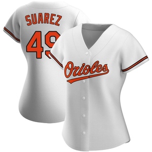 Women's Albert Suarez Baltimore Orioles Authentic White Home Jersey