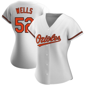 Women's Alexander Wells Baltimore Orioles Authentic White Home Jersey