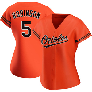 Women's Brooks Robinson Baltimore Orioles Authentic Orange Alternate Jersey