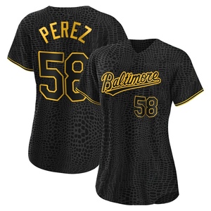 Women's Cionel Perez Baltimore Orioles Replica Black Snake Skin City Jersey