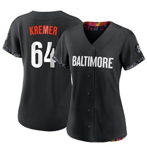 Women's Dean Kremer Baltimore Orioles Authentic Black 2023 City Connect Jersey