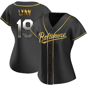 Women's Fred Lynn Baltimore Orioles Replica Black Golden Alternate Jersey