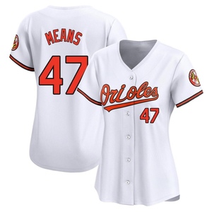 Women's John Means Baltimore Orioles Limited White Home Jersey