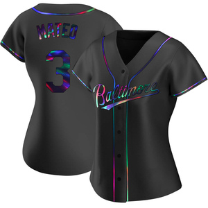 Women's Jorge Mateo Baltimore Orioles Replica Black Holographic Alternate Jersey