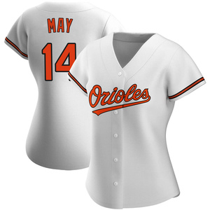 Women's Lee May Baltimore Orioles Authentic White Home Jersey