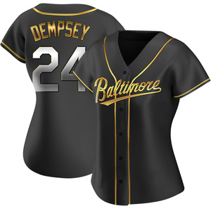 Women's Rick Dempsey Baltimore Orioles Replica Black Golden Alternate Jersey