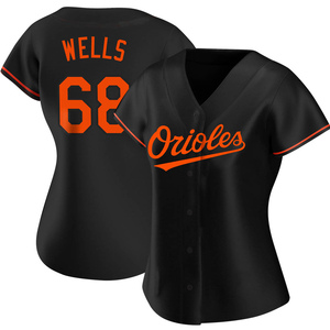 Women's Tyler Wells Baltimore Orioles Authentic Black Alternate Jersey