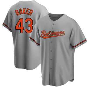 Youth Bryan Baker Baltimore Orioles Replica Gray Road Jersey