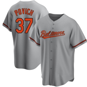 Youth Cade Povich Baltimore Orioles Replica Gray Road Jersey