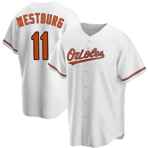 Youth Jordan Westburg Baltimore Orioles Replica White Home Jersey