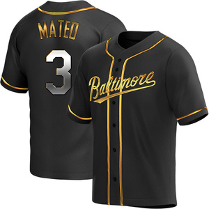 Youth Jorge Mateo Baltimore Orioles Replica Black Golden Alternate Jersey