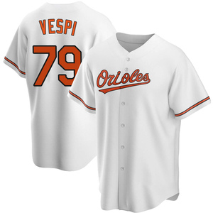 Youth Nick Vespi Baltimore Orioles Replica White Home Jersey